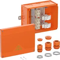 Spelsberg 86963201 Abzweigkasten, Schutzart IP66, Schlagfestigkeit IK08, Schutzklasse II, Ui 450V AC, Bemessungsisolationsspannung 450V DC, UL-EU