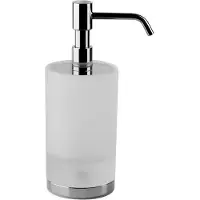 Gessi Emporio Seifenspender, Standversion, Behälter aus satiniertem Glas, 38839