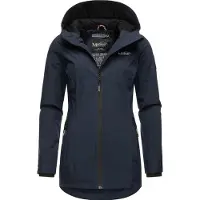 MARIKOO Damen Übergangsjacke Honigbeere mit Kapuze