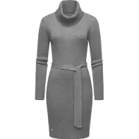 Ragwear Sweatkleid "Miyya" Ohne Taschen warmes Winterkleid mit breitem Rollkragen
