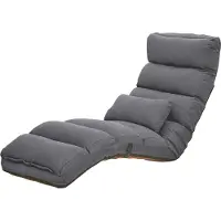 HTI Liegesessel Maribel Samt 56x20x175 cm (ausgeklappt), Rücken 4-fach & Kopflehne verstellbar, faltbar
