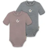 Normani 2er Set Baby Merino Kurzarmbody „Tihoi" - 9317
