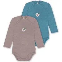 Normani 2er Pack Baby Merino Body Langarm „Auckland" - 9381