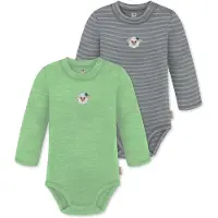 Normani 2er Pack Baby Merino Langarmbody „Tuai" - 9401