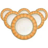 Villeroy & Boch Suppenteller "Suppenteller Samarkand Mandarin ø 24,8 cm 6er Set bunt"