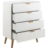 Ebuy24 Lowell Kommode 4 Schubladen weiß.