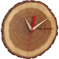 TFA-Dostmann TFA 60.3046.08 Quarz Wanduhr 172 mm x 180 mm x 40 mm Eiche, Holz Echtholz (60.3046.08)
