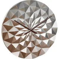 TFA-Dostmann Moderne Wanduhr Diamant, 60.3063.51, 3D geometrische Form, analog, Roségold metallic, 396 x 44 x 396 mm, 396 x 44 x 396 mm
