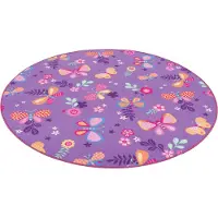 Snapstyle Kinder Spiel Teppich Schmetterling Rund