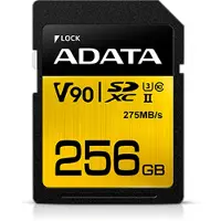 ADATA Premier ONE V90, 256 GB, SDXC, Klasse 10, UHS-II, 275 MB/s, 155 MB/s