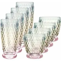 Villeroy & Boch Gläser-Set "Longdrink- und Wasserglas-Set Boston Pearl 8er Set bunt" Spülmaschinenfest