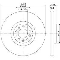 Hella Bremsscheibe PRO 8DD 355 119-651
