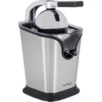 Gutfels Zitruspresse Juice 3020, kabelgebunden, Leistung 100 W, 2 Aufsätze, Tropfstopp-Funktion, Füllstandanzeige, B 180 x T 260 x H 280 mm, Edelstahl
