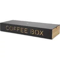Balvi Kaffeeschrank von mit samtig weißen Details aus Bambus, Metall, 38x6x15 cm
