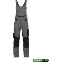Dassy Tronix Latzhose mit Stretch und Kniepolstertaschen - anthrazitgrau/schwarz - 58