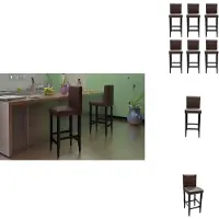 vidaXL Barshocker 6 Stk. Braun Kunstleder - Barhocker