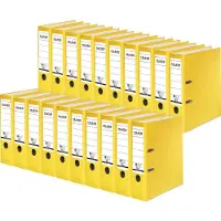 Falken Recycolor Ordner, DIN A4, Rückenbreite 80 mm, 20 Stück, gelb