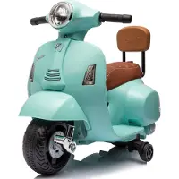 Sun baby Vespa Elektroroller ab 18m Elektrofahrzeug Kinderfahrzeug Scooter mit Rückenlehne grün