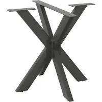 vidaXL Esstischbein in Spinnenform Anthrazit 85x85x(72-73) cm Stahl