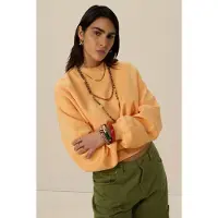 Sissy-Boy Sweater Mit Ballonärmeln - Aprikot | Größe: XS-S