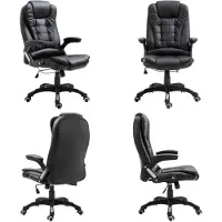 vidaXL Bürostuhl Schwarz Kunstleder - Bürostuhl - Bürostühle - Chefsessel - Schreibtischstuhl