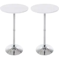 CLP 2er Set Stehtische rund Ø 60 cm weiß matt