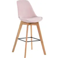 CLP Barhocker Metz Samt pink/natura