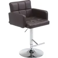 CLP Barhocker Los Angeles höhenverstellbar und drehbar braun Gestell Farbe chrom