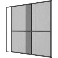 CULEX 101340107-VH Fliegengitter Doppelschiebetür Schiebetür anthrazit 240x240cm