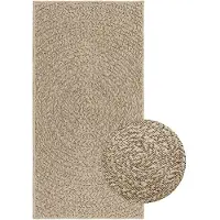 vidaXL Teppich ZIZUR Beige 60x110 cm Jute-Optik Indoor und Outdoor