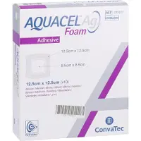 Aquacel Foam Adhäsiv 12,5x12,5 cm Verband, 10 St VER