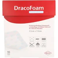Dräco Dracofoam Infekt haft sensitiv Wundauf.7,5x7,5 cm 10 St Verband