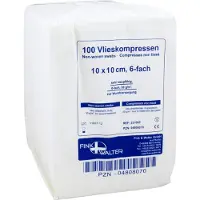 Fink & Walter Vlieskompressen unsteril 10x10 cm 6fach 100 St Kompressen