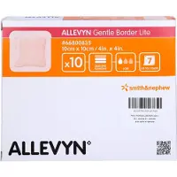 ACA ALLEVYN Gentle Border Lite 10x10cm Verband, 10 St VER