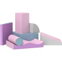 HOMCOM Bausteinset 7er-Set Schaumstoff Bausteine für 1-3 Jahre alt Kinder