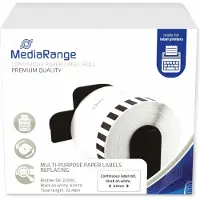 MediaRange Endlosetikett Brother DK-22205 62mm 30,48m sw/ws