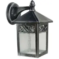 Garden Zone Winchcombe Außenwandleuchte, schwarz/klar, IP44 - , WINCHCOMBE, dimmbar, Schwarz, Metall, Antik