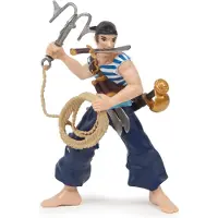 Papo Pirat m. Bootsanker - H: 9 cm - - One Size - Spielzeugfiguren