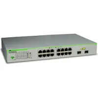 Allied Telesis AT GS950/16 WebSmart Switch - Switch - managed - 16 x 10/100/1000 + 2 x GBIC - Desktop