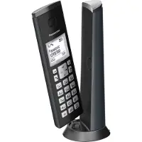 Panasonic KX-TGK220, DECT-Telefon, Kabelloses Mobilteil, Freisprecheinrichtung, 120 Eintragungen, Anrufer-Identifikation, Schwarz