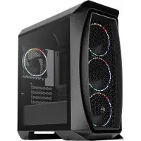 Aerocool Aero One Mini Eclipse, Mini Tower, PC, Schwarz, micro ATX, Mini-ITX, Acrylnitril-Butadien-Styrol (ABS), SPCC, Blau, Grün, Rot