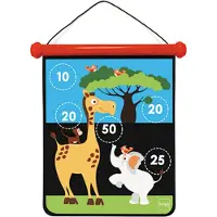Scratch 276182022 Dartspiel für Kinder, Dartscheibe und Wurfpfeile, Motiv Safari, medium