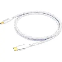Equip USB 3.2 Gen 2 Typ C Kabel, M/M, 1 m, 5A, 1 m, USB C, USB C, USB 3.2 Gen 2 (3.1 Gen 2), 10 Gbit/s, Silber, Weiß