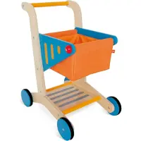 Hape Holz Einkaufswagen Spielzeug - blau - Rollenspiel ab 3 Jahren