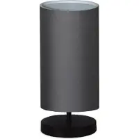 Opviq , Hochwertige Tischlampe aus 100% Holz, Anthrazit, 30 cm hoch, Kabel 150 cm, Stoffschirm (24 x 15 cm), E14 Fassung, Max 40 W | Elegantes Design für jeden Raum.