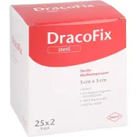 Dräco Dracofix Peel Kompressen 5x5 cm steril 8fach 25x2 St