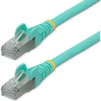 StarTech.com .com 7.5m CAT6a Ethernet Netzwerkkabel - Aquamarin - Low Smoke Zero Halogen (LSZH) - 10GbE - 500MHz - 100W PoE++ - Rastlos Snagless - RJ-45 S/FTP Netzwerkkabel (NLAQ-750-CAT6A-PATCH)
