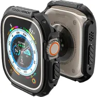 Spigen ACS05457, Hülle, Smartwatch, Schwarz, Apple, Apple Watch Ultra (49mm), Polycarbonat (PC), Thermoplastische Polyurethane (TPU)