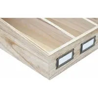 MCW Besteckkiste MCW-C25, Holzbox mit Deckel Besteckkasten, Paulownia 17x37x33cm naturbraun