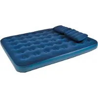 Avenli 24032 Aufblasbare Matratze mit Handpumpe, 2 Kissen, 191 x 137 x 22 cm, blau